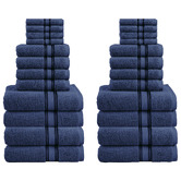 Lane Linen 24 Piece Cotton Bathroom Towel Set