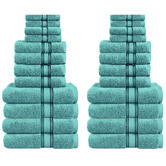 Lane Linen 24 Piece Cotton Bathroom Towel Set