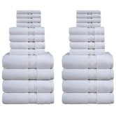 Lane Linen 24 Piece Cotton Bathroom Towel Set