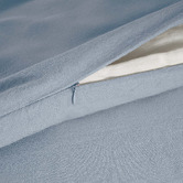 Lane Linen French Blue Washed Organic Cotton Quilt Cover Set