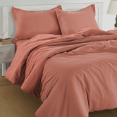 Lane Linen Rose Dawn Washed Organic Cotton Quilt Cover Set