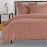 Lane Linen Rose Dawn Washed Organic Cotton Quilt Cover Set