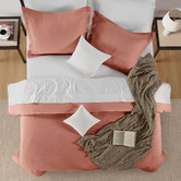 Lane Linen Rose Dawn Washed Organic Cotton Quilt Cover Set