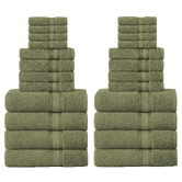 Lane Linen 24 Piece Cotton Bathroom Towel Set