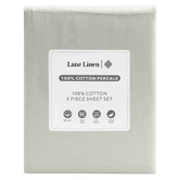 Lane Linen Cotton Percale Sheet Set