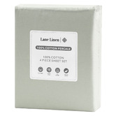 Lane Linen Cotton Percale Sheet Set