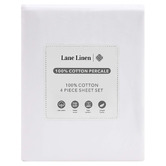 Lane Linen Cotton Percale Sheet Set