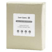 Lane Linen Cotton Percale Sheet Set