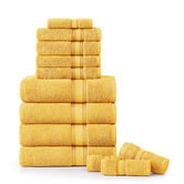 Lane Linen 12 Piece Cotton Bathroom Towel Set