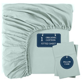 Lane Linen Organic Cotton Fitted Sheet Set
