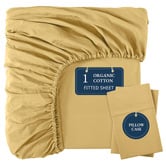 Lane Linen Organic Cotton Fitted Sheet Set