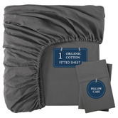 Lane Linen Organic Cotton Fitted Sheet Set