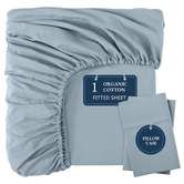 Lane Linen Organic Cotton Fitted Sheet Set
