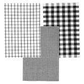 Lane Linen 12 Piece Checkered Cotton Tea Towel Set