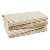Lane Linen 4 Piece Madeleine Cotton Tea Towel Set