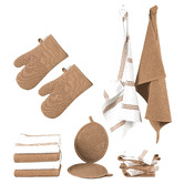Lane Linen 16 Piece Cotton Tea Towel, Dish Cloth, Pot Holder &amp; Oven Mitt Set