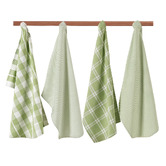 Lane Linen 4 Piece Madeleine Cotton Tea Towel Set