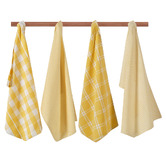 Lane Linen 4 Piece Madeleine Cotton Tea Towel Set