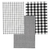 Lane Linen 6 Piece Checkered Cotton Tea Towel Set