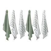 Lane Linen 6 Piece Klara Cotton Tea Towel Set