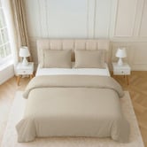 Lane Linen Neutral Organic Washed Cotton Quilt Cover Set