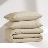Lane Linen Neutral Organic Washed Cotton Quilt Cover Set