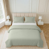 Lane Linen Mineral Organic Washed Cotton Quilt Cover Set