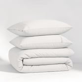 Lane Linen White Organic Washed Cotton Quilt Cover Set