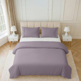 Lane Linen Lilac Washed Organic Cotton Quilt Cover Set
