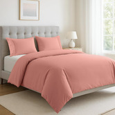 Lane Linen Rose Dawn Washed Organic Cotton Quilt Cover Set
