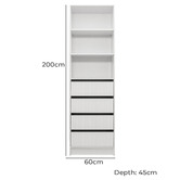 European Cabinetry Malmo VJ Panel Built-In Wardrobe