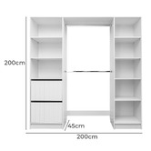 European Cabinetry Basel VJ Panel Built-In Wardrobe