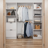 European Cabinetry Corvallis Hamptons Walk-In Wardrobe