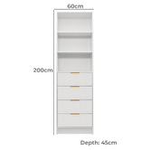 European Cabinetry 200cm Astoria VJ Panel Wardrobe