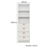 European Cabinetry 200cm Fremont Fluted Wardrobe