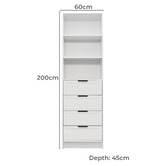 European Cabinetry 200cm Corvallis Hamptons Wardrobe