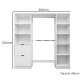 European Cabinetry Corvallis Hamptons Walk-In Wardrobe