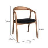 Elmbank Furniture Jessie Ash Wood Dining Chairs