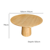 Elmbank Furniture 120cm Marley Extendable Dining Table