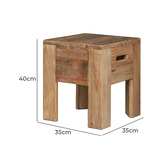 Elmbank Furniture Caelan Recycled Pine Wood Stool