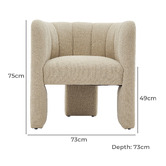 Elmbank Furniture Cream Shae Tub Chair