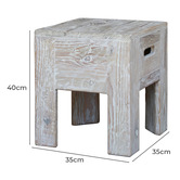 Elmbank Furniture Caelan Recycled Pine Wood Stool