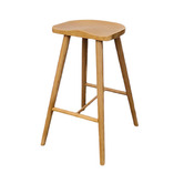Elmbank Furniture 65cm Whitaker Ash Wood Saddle Stool