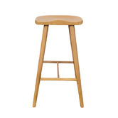 Elmbank Furniture 65cm Whitaker Ash Wood Saddle Stool