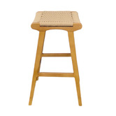 Elmbank Furniture 65cm Emory Ash Wood Saddle Stool