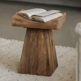 Elmbank Furniture Finley Recycled Pine Wood Accent Stool