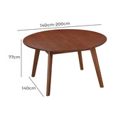 Elmbank Furniture Cassiopeia Extendable Oak Wood Dining Table