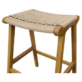 Elmbank Furniture 65cm Emory Ash Wood Saddle Stool