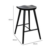 Elmbank Furniture 65cm Whitaker Ash Wood Saddle Stool