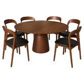 Elmbank Furniture Deryn Oak Wood Extendable Dining Table